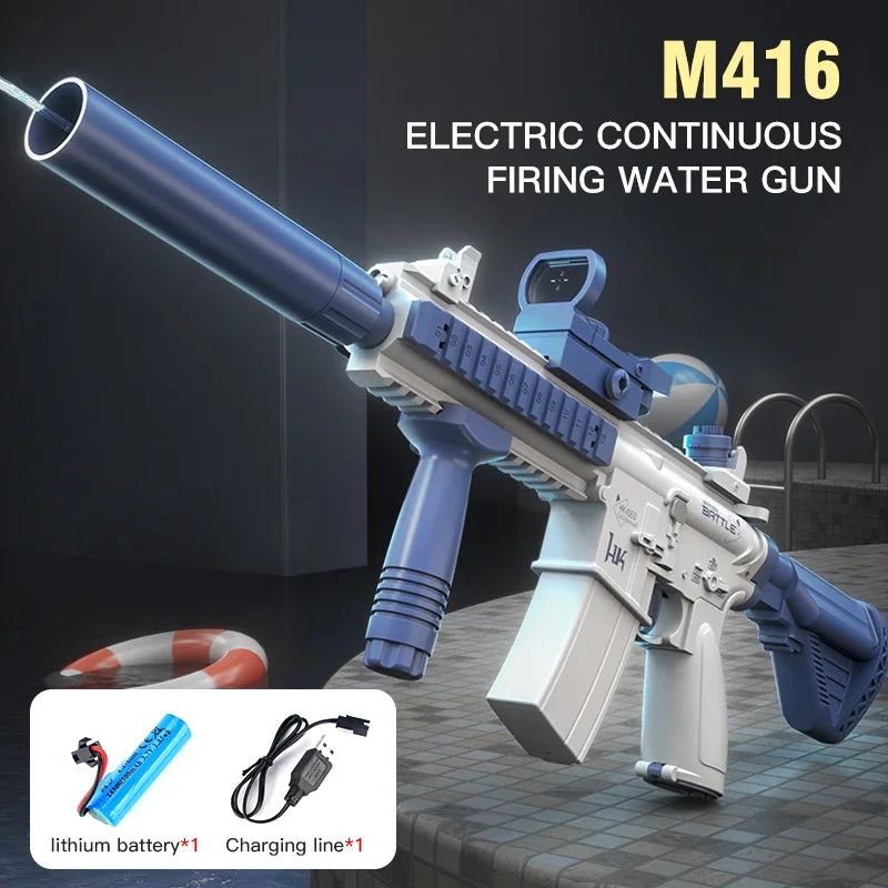 M416 Automatic Water Absorbing Toy Water Gun Outdoor Toy Water Gun Suitable for Adults and Children