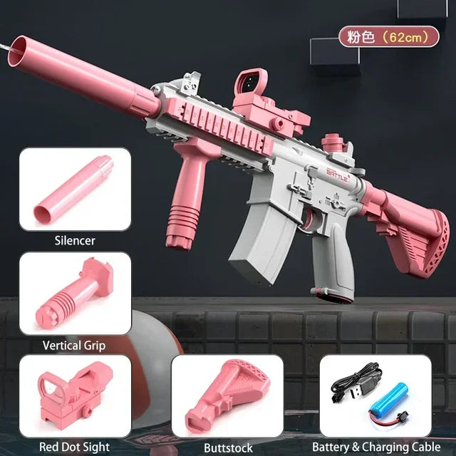 M416 Automatic Water Absorbing Toy Water Gun Outdoor Toy Water Gun Suitable for Adults and Children
